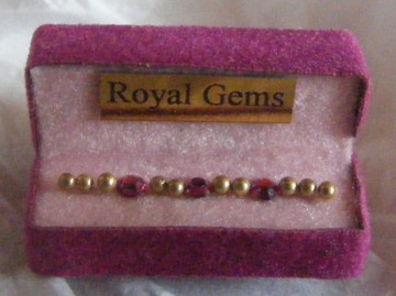 DOLLS HOUSE 1/12TH FUSHIA BOXED BRACELET